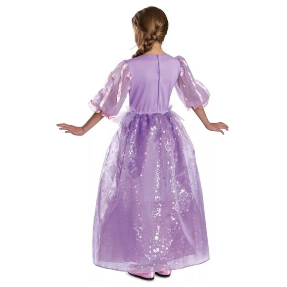 Girls Disney Princess Rapunzel TANGLED Deluxe Costume Gown Size 4/6 Dress Up NWT - Picture 2 of 6
